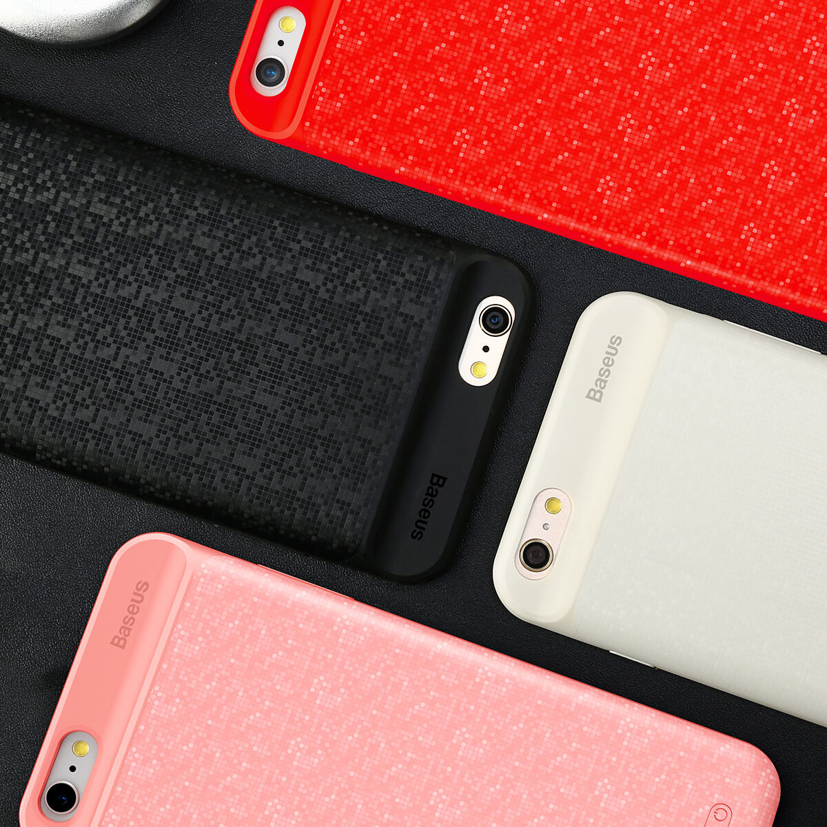 Capac de baterie BASEUS, de design, 5000mAh, pentru Apple iPhone 6 / 6S - crem