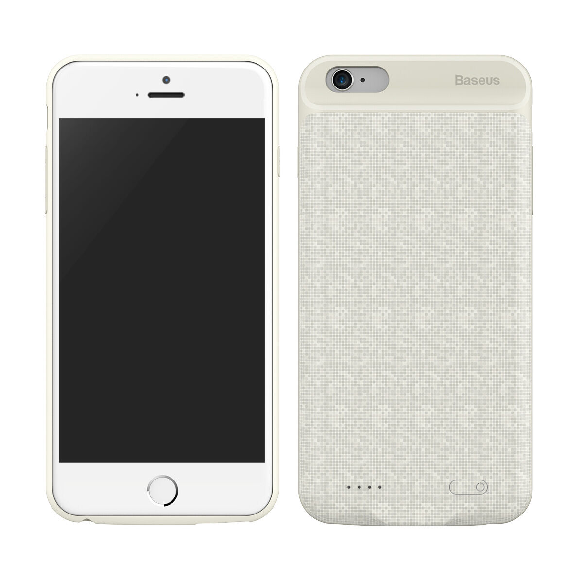 Capac de baterie BASEUS, de design, 5000mAh, pentru Apple iPhone 6 / 6S - crem