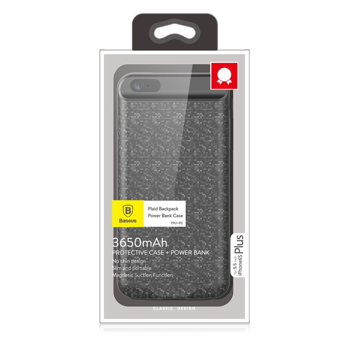 Capac de baterie BASEUS, de design, 5000mAh, pentru Apple iPhone 6 / 6S - crem