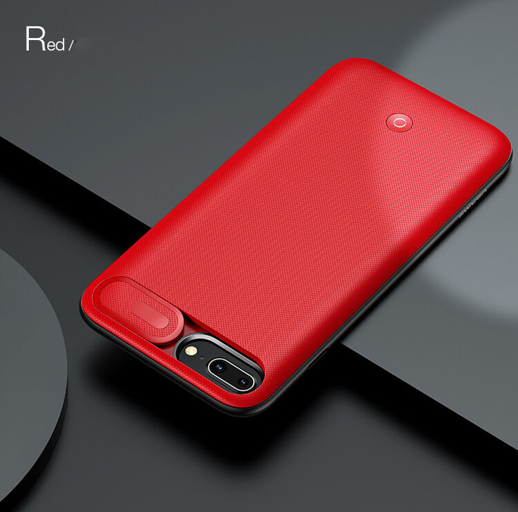 Carcasă USAMS, cu baterie 3000mAh şi protecţie lentilă, pentru Apple iPhone SE (2020/2022) / 8 / 7 / 6S / 6 - negru