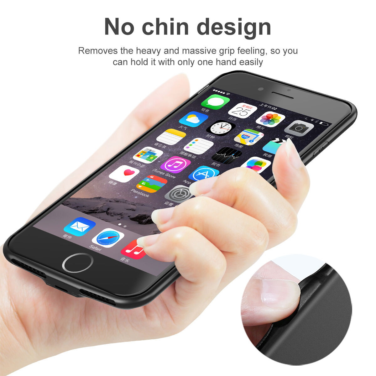 Capac de baterie BASEUS, de design, 5000mAh, pentru Apple iPhone 7 - negru