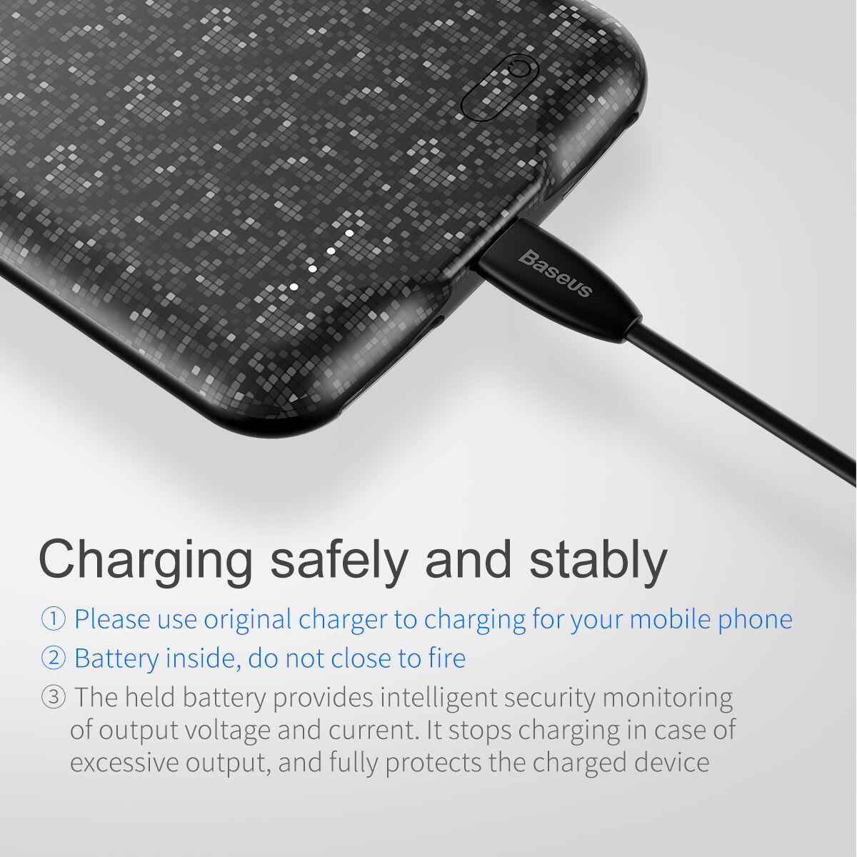 Capac de baterie BASEUS, de design, 5000mAh, pentru Apple iPhone 7 - roşu