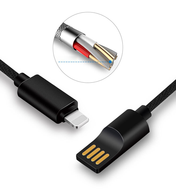 Cablu elegant USB / lightning X-LEVEL, pentru Apple iPhone / iPad / iPod - 8cm - verde