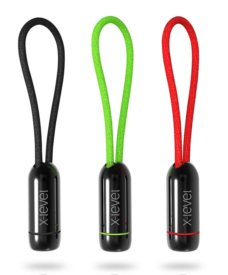 Cablu elegant USB / lightning X-LEVEL, pentru Apple iPhone / iPad / iPod - 8cm - negru