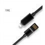 Cablu elegant USB / lightning X-LEVEL, pentru Apple iPhone / iPad / iPod - 8cm - negru