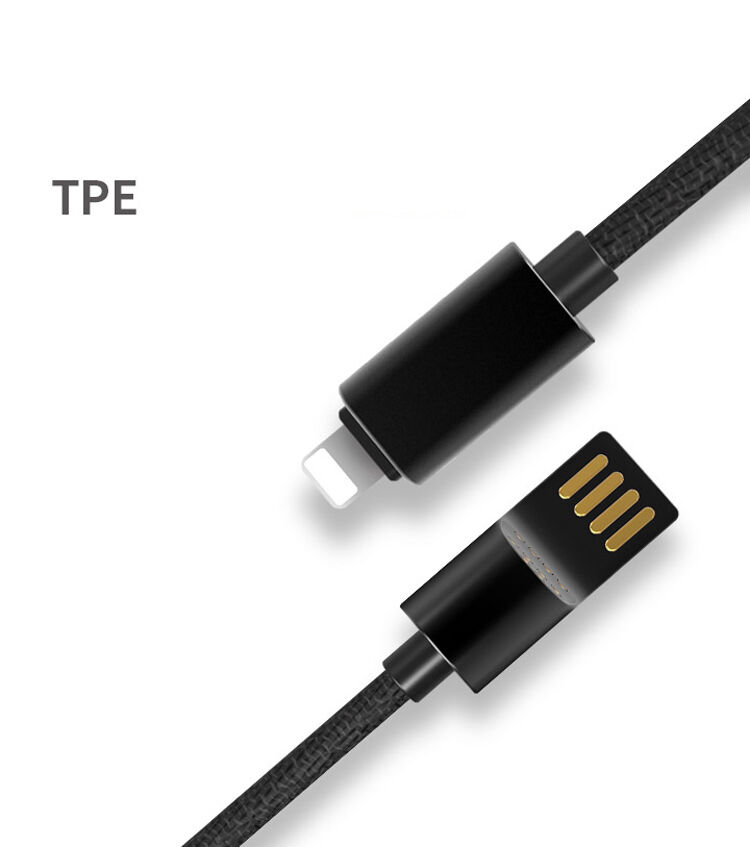Cablu elegant USB / lightning X-LEVEL, pentru Apple iPhone / iPad / iPod - 8cm - negru
