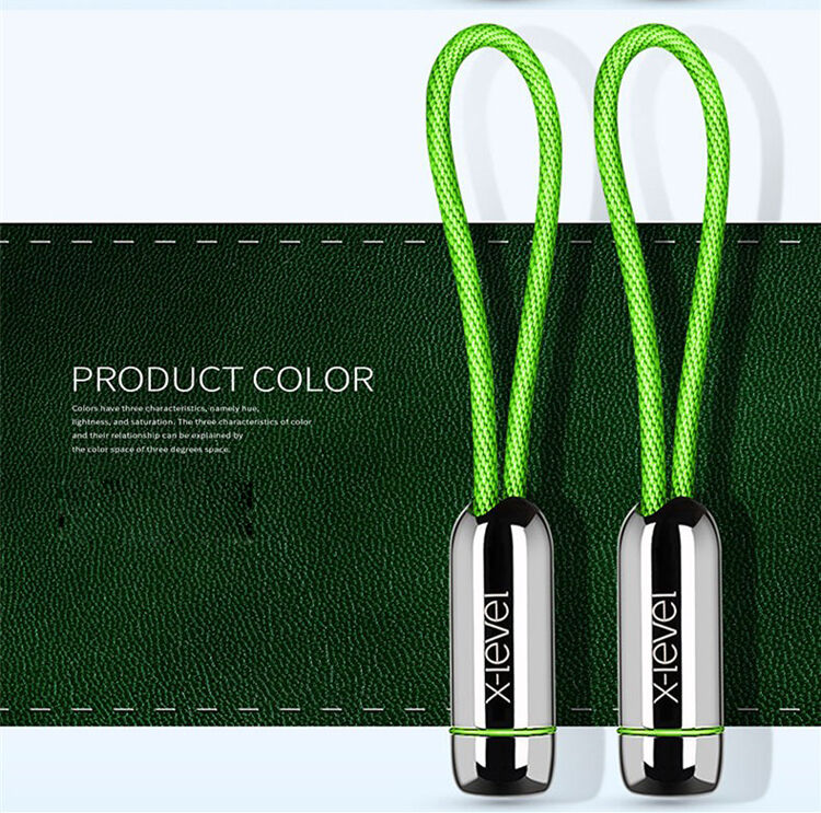 Cablu elegant USB / lightning X-LEVEL, pentru Apple iPhone / iPad / iPod - 8cm - negru