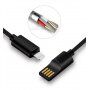 Cablu elegant USB / lightning X-LEVEL, pentru Apple iPhone / iPad / iPod - 8cm - roşu
