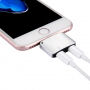 Reducţie conector Lightning, pentru audiţie muzicală şi încărcare - argintiu
