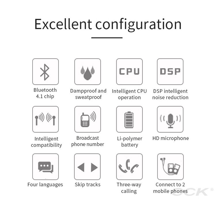 Căşti Bluetooth CCK, pentru Apple iPhone - alb