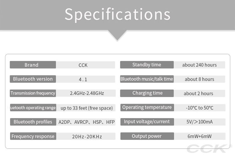 Căşti Bluetooth CCK, pentru Apple iPhone - alb