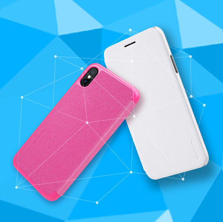 Husă flip NILLKIN, de protecţie, pentru Apple iPhone XS / iPhone X - auriu