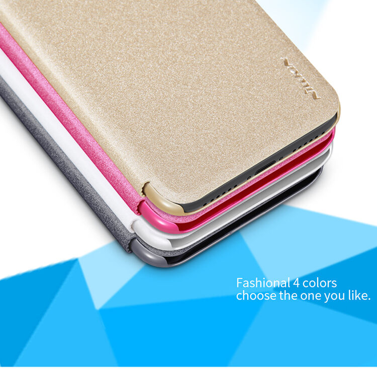 Husă flip NILLKIN, de protecţie, pentru Apple iPhone XS / iPhone X - auriu