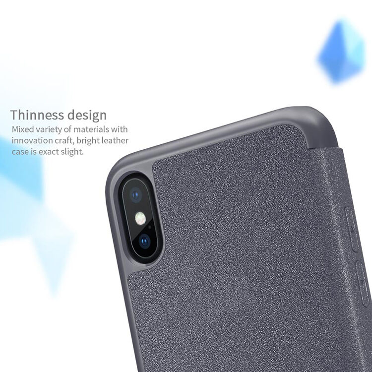 Husă flip NILLKIN, de protecţie, pentru Apple iPhone XS / iPhone X - negru