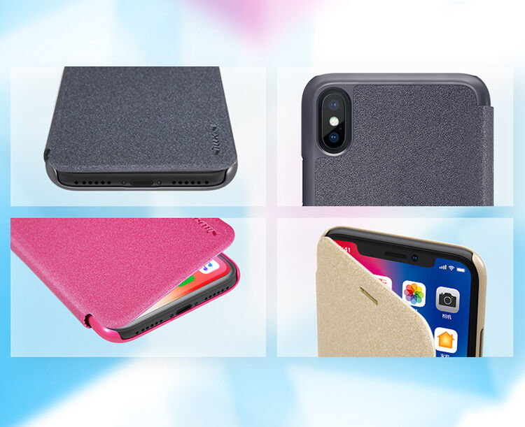 Husă flip NILLKIN, de protecţie, pentru Apple iPhone XS / iPhone X - negru