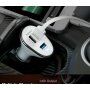 Încărcător auto REMAX, cu trei porturi, pentru Apple iPhone / iPad / iPod - alb