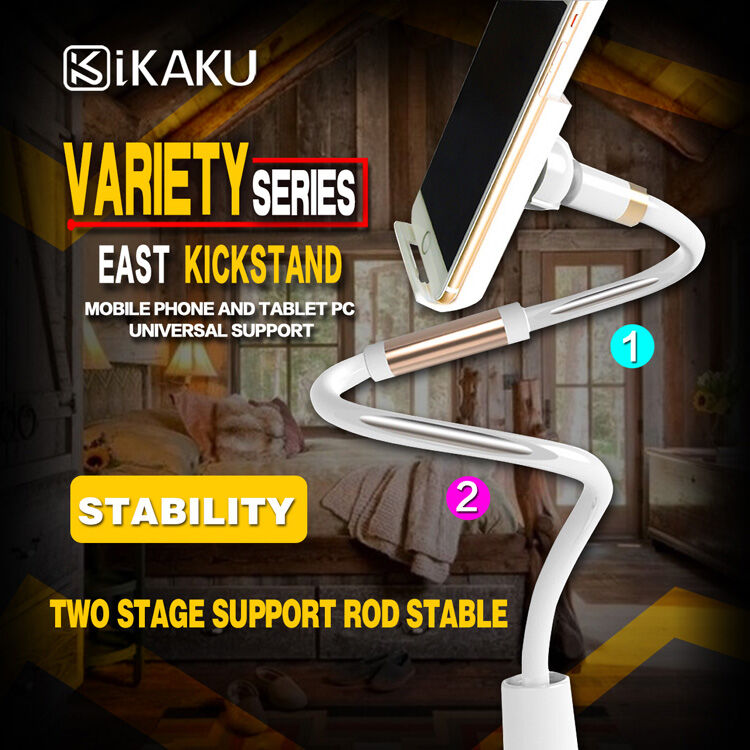Stativ reglabil universal KAKUSIGA, pentru iPhone / iPad - alb / auriu