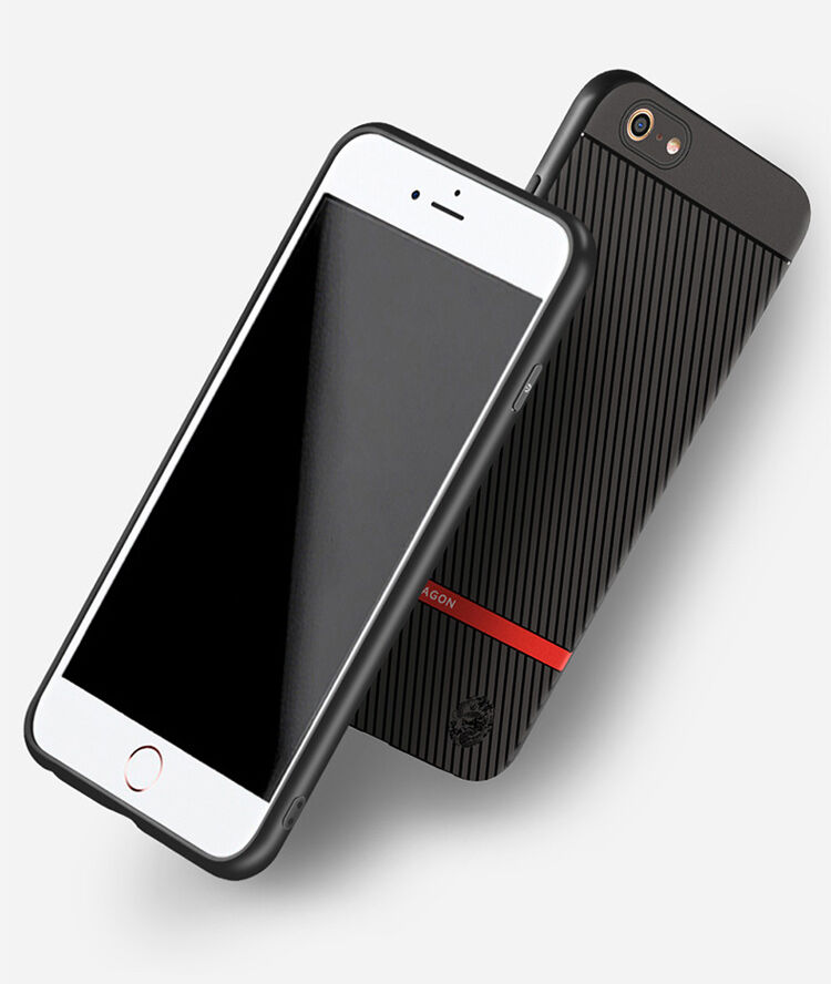 Carcasă elegantă WAKING DRAGON, din plastic moale, pentru Apple iPhone 6 / 6S - roşu