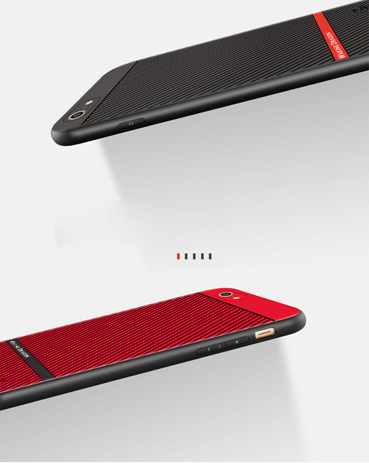 Carcasă elegantă WAKING DRAGON, din plastic moale, pentru Apple iPhone 6 / 6S - roşu