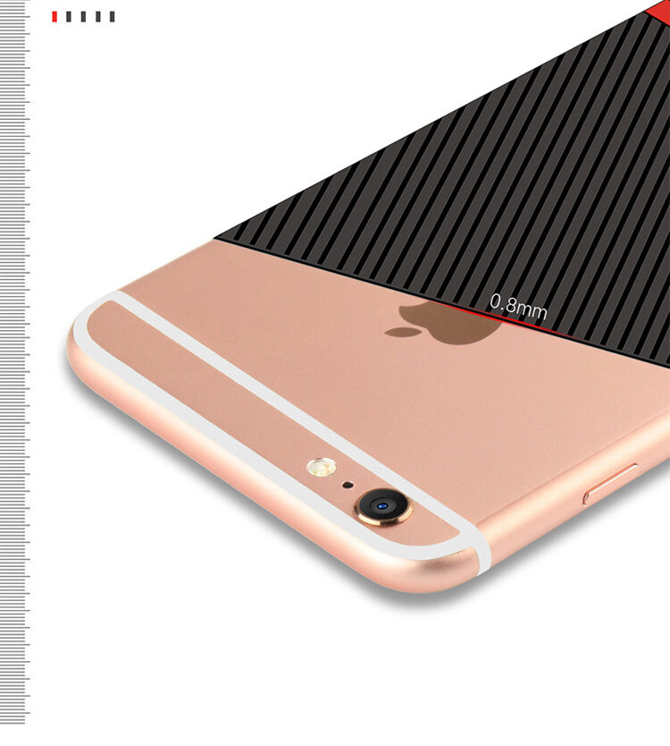 Carcasă elegantă WAKING DRAGON, din plastic moale, pentru Apple iPhone 6 / 6S - roşu