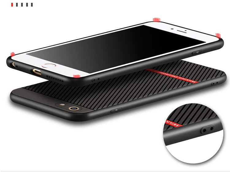 Carcasă elegantă WAKING DRAGON, din plastic moale, pentru Apple iPhone 6 / 6S - roşu