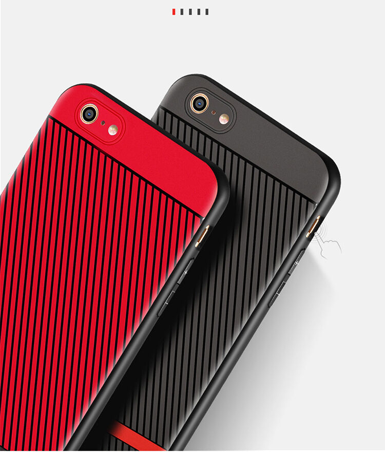 Carcasă elegantă WAKING DRAGON, din plastic moale, pentru Apple iPhone 6 / 6S - roşu