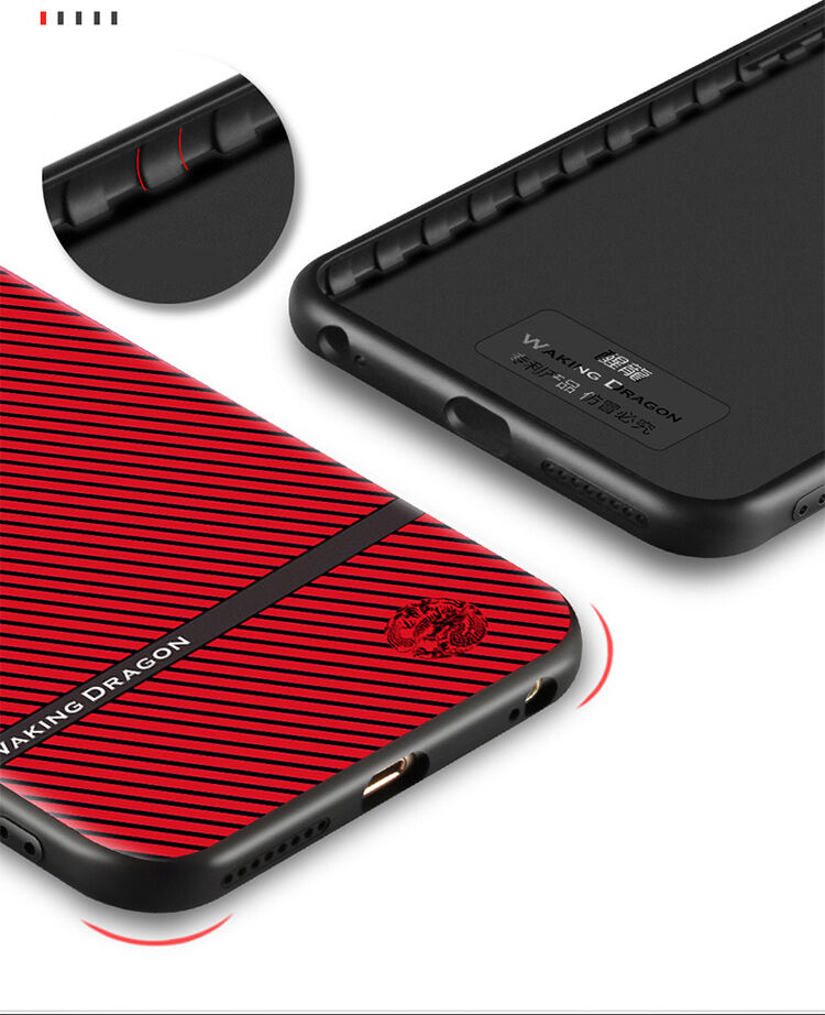 Carcasă elegantă WAKING DRAGON, din plastic moale, pentru Apple iPhone 6 / 6S - roşu