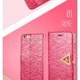 Husă / carcasă cu deschidere, cu luciu de diamant şi curea magnetică, pentru iPhone 6S / 6 - alb