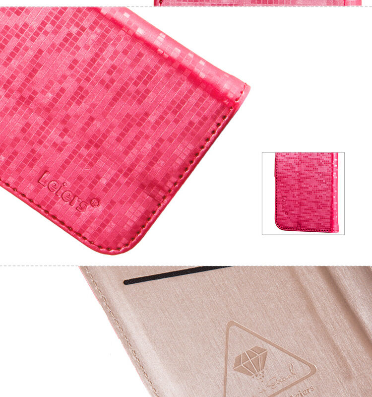 Husă / carcasă cu deschidere, cu luciu de diamant şi curea magnetică, pentru iPhone 6S / 6 - violet