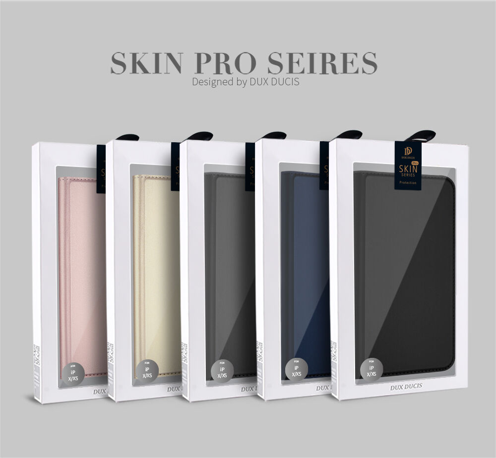Husă DUX DUCIS, cu suport şi buzunare de acte, pentru Apple iPhone XS / iPhone X - auriu Husă DUX DUCIS, cu suport şi buzunare de acte, pentru Apple iPhone XS / iPhone X - auriu