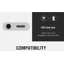 Reducţie 2 în 1 OCUBE Lightning la port 3,5 mm şi Lightning pentru Apple iPhone - negru