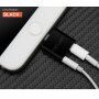 Reducţie 2 în 1 OCUBE Lightning la port 3,5 mm şi Lightning pentru Apple iPhone - negru