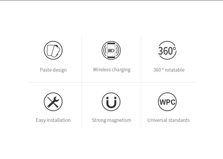 Suport magnetic de design NILLKIN, cu încărcare Qi wireless pentru Apple iPhone - negru