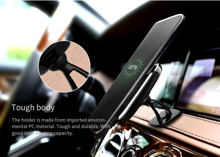 Suport magnetic de design NILLKIN, cu încărcare Qi wireless pentru Apple iPhone - negru
