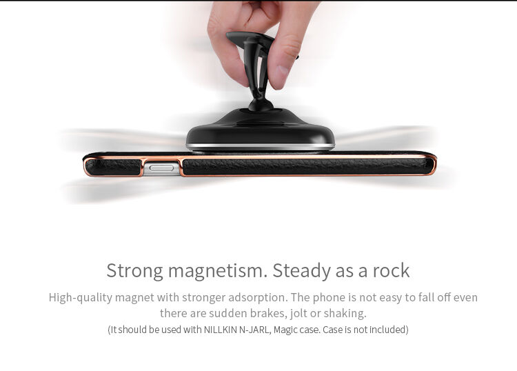 Suport magnetic de design NILLKIN, cu încărcare Qi wireless pentru Apple iPhone - negru