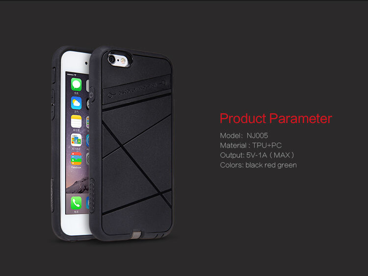 Carcasă / husă super rezistentă NILLKIN, pentru încărcare wireless Qi, pentru Apple iPhone 6S / 6 - neagră