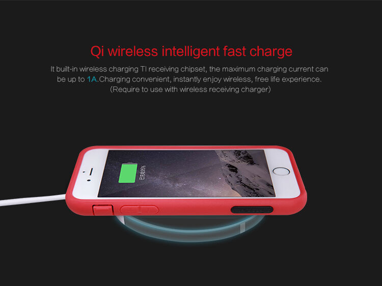 Carcasă / husă super rezistentă NILLKIN, pentru încărcare wireless Qi, pentru Apple iPhone 6S / 6 - neagră