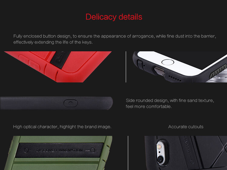 Carcasă / husă super rezistentă NILLKIN, pentru încărcare wireless Qi, pentru Apple iPhone 6S / 6 - neagră