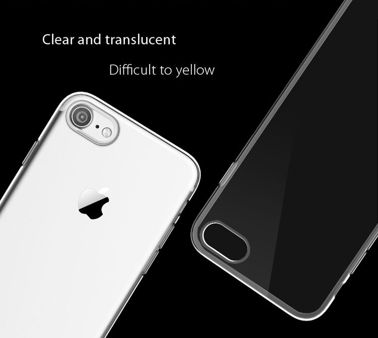 Carcasă subţire USAMS, cu capac pentru conectorul Lightning, pentru Apple iPhone SE (2020/2022) / 8 / 7 - transparentă
