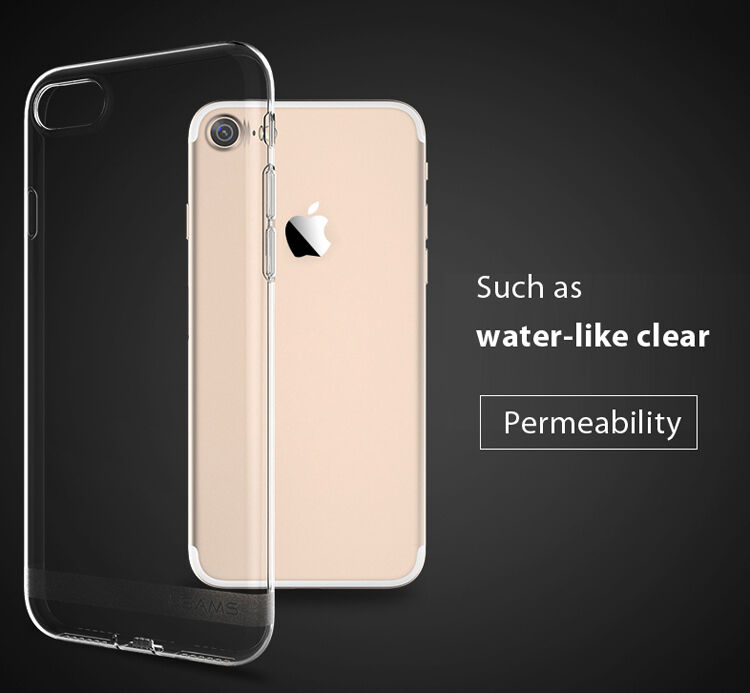 Carcasă subţire USAMS, cu capac pentru conectorul Lightning, pentru Apple iPhone SE (2020/2022) / 8 / 7 - transparentă