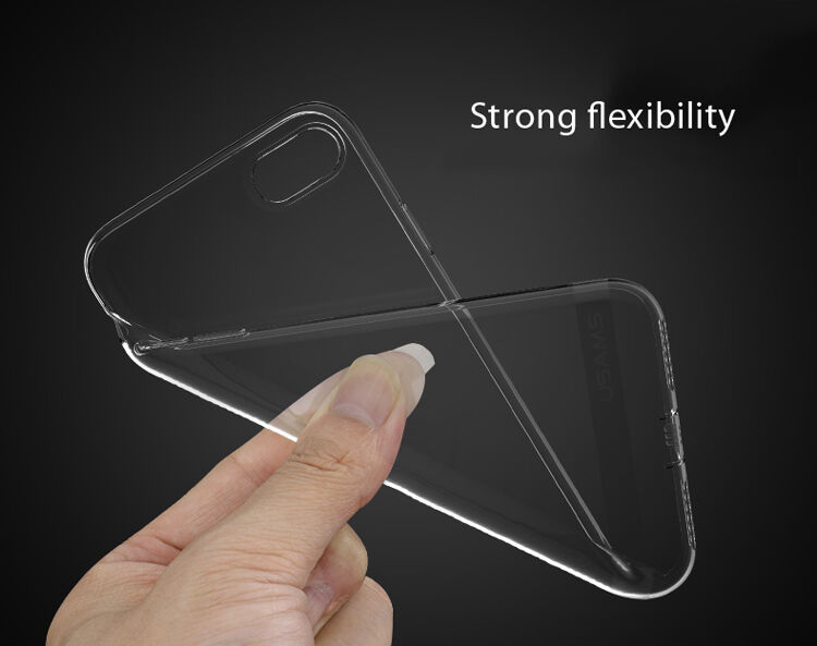 Carcasă subţire USAMS, cu capac pentru conectorul Lightning, pentru Apple iPhone SE (2020/2022) / 8 / 7 - transparentă