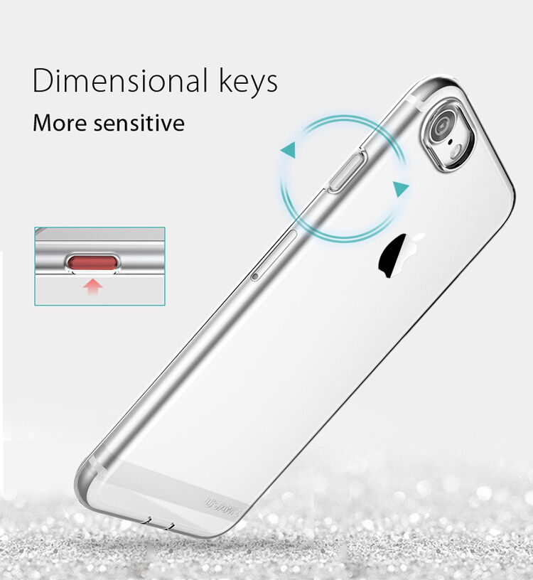 Carcasă subţire USAMS, cu capac pentru conectorul Lightning, pentru Apple iPhone SE (2020/2022) / 8 / 7 - transparentă