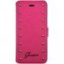 Guess Studded Folio husă flip din piele pentru iPhone 6 Plus / 6S Plus - roz