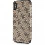 Guess husă flip imitație piele cu logo pentru iPhone X / XS - maro