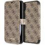 Guess husă flip imitație piele cu logo pentru iPhone XS Max - maro