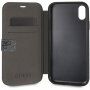 Guess husă flip imitație piele cu logo pentru iPhone XR - gri