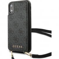 Guess 4G carcasă cu curea pentru umăr pentru iPhone X / XS - gri