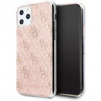 Guess 4G Glitter carcasă cu sclipici iPhone 11 Pro Max - roz deschis