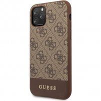 Guess 4G Stripe carcasă pentru iPhone 11 Pro Max - maro