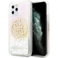 Guess Glitter Circle carcasă cu sclipici pentru iPhone 11 Pro Max - transparent